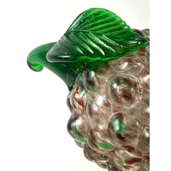 Hand Blown Grapes Paperweight Purple and Green Vintage Murano Style - Picture 2 of 7